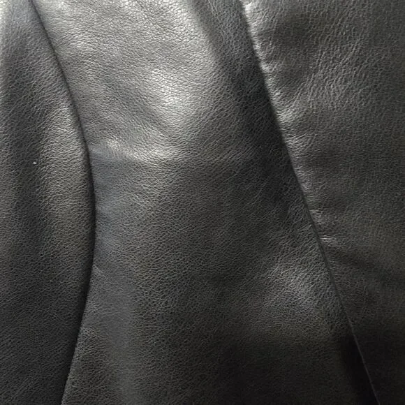 Avec Les Filles Faux Leather Jacket Long Coat Black Med Grunge Classic *Read - Picture 2 of 9